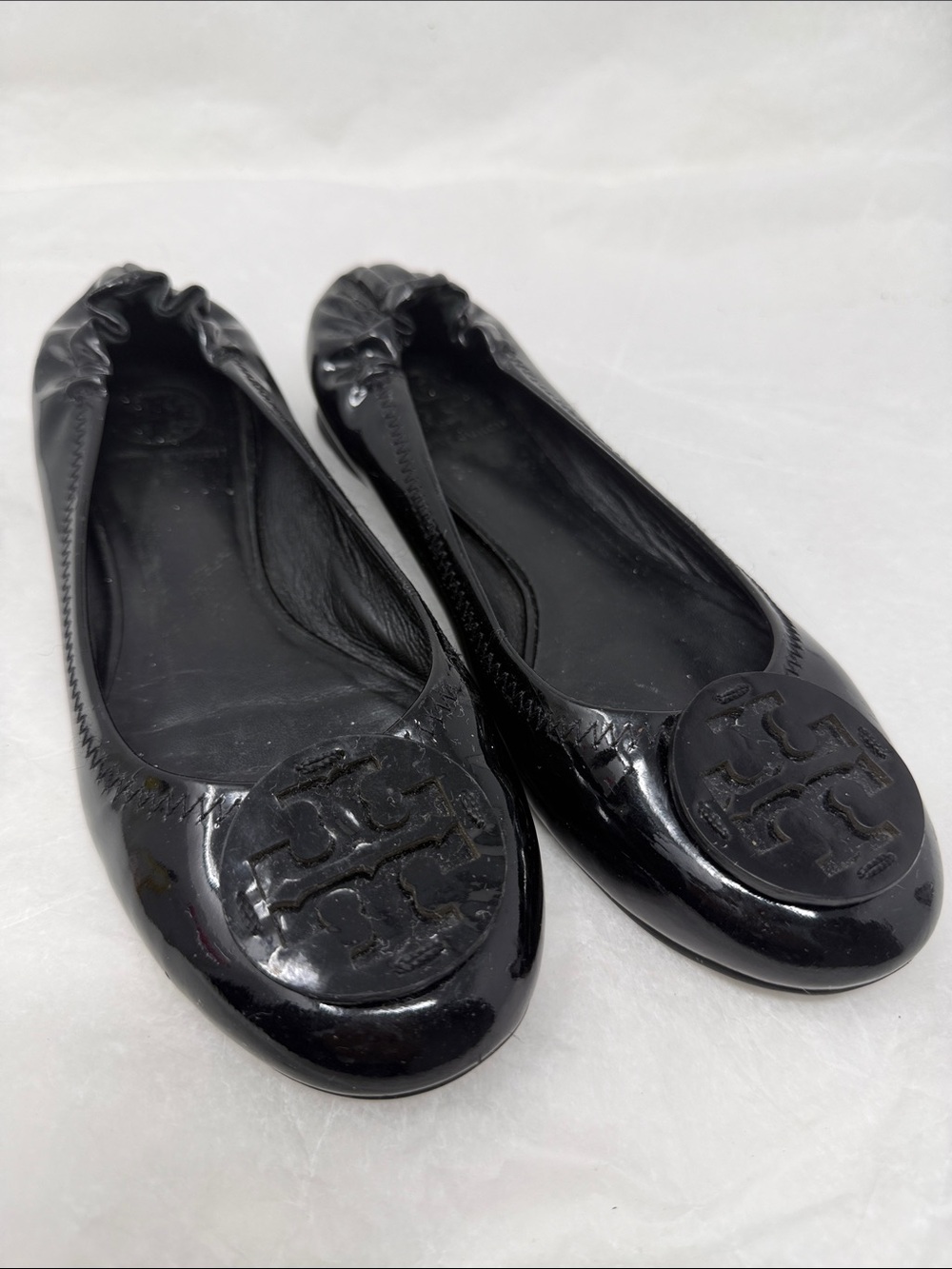 Tory Burch Black Patent Ballet Flats Size 7